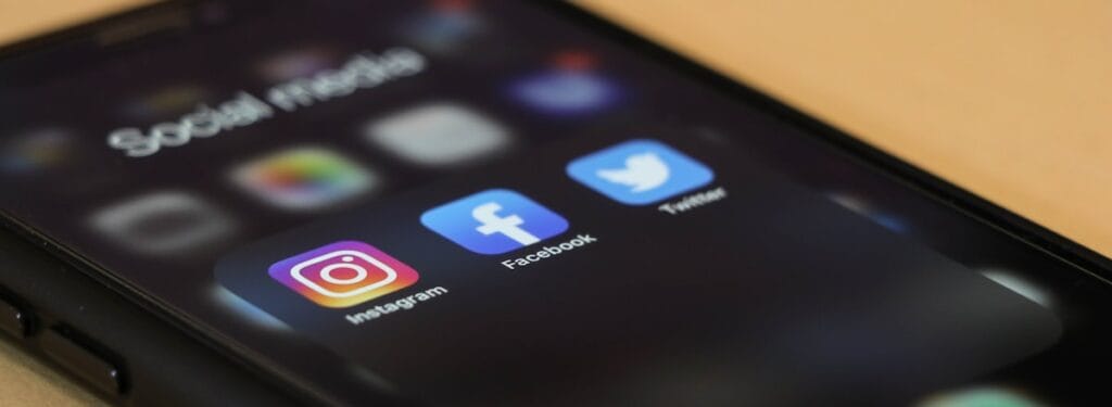 Social media on smartphone
